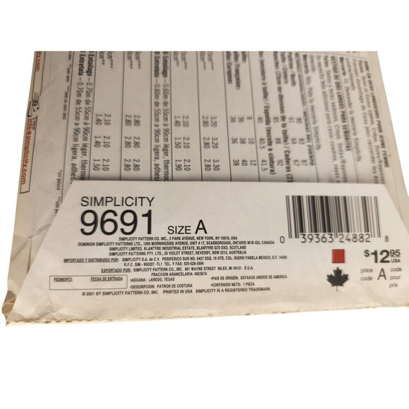 Easy McCalls 3238 & Simplicity 9691 7577 Womens Sewing Patterns Dresses Shirts - Picture 9 of 11